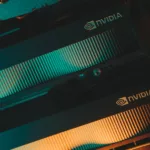 Two Nvidia A6000 RTX GPUs rest above the 32TB NVMe RAID PCIe Working Volume