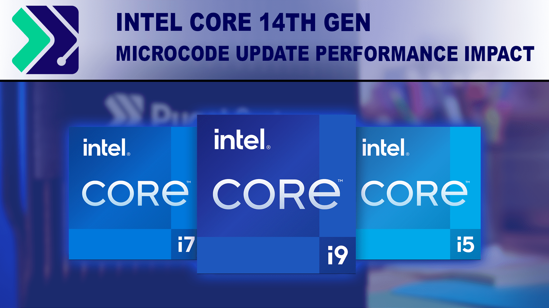 Three Intel Core logos (i9, i7, and i5) beneath the Puget Systems logo and article title.