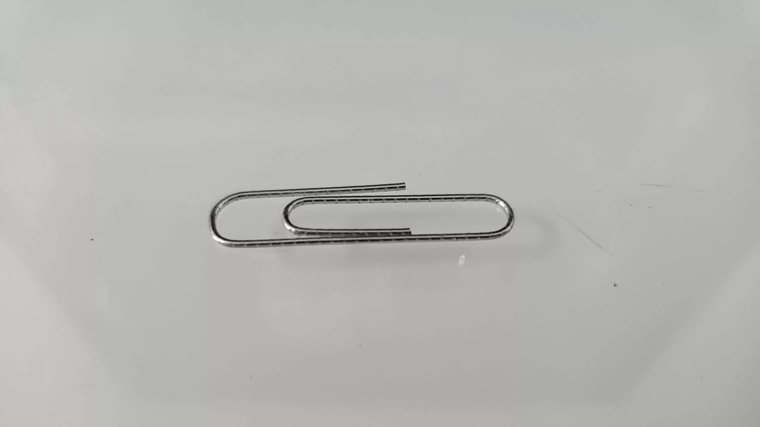Standard metal paperclip