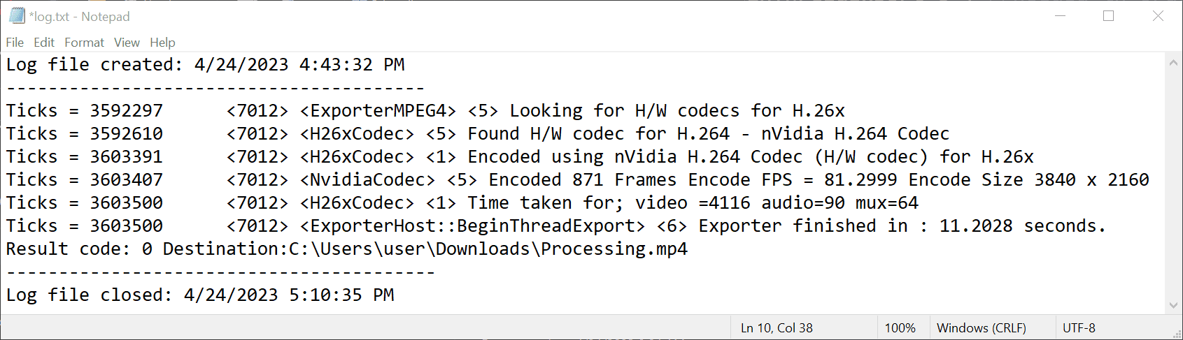 Premiere Pro Console Log