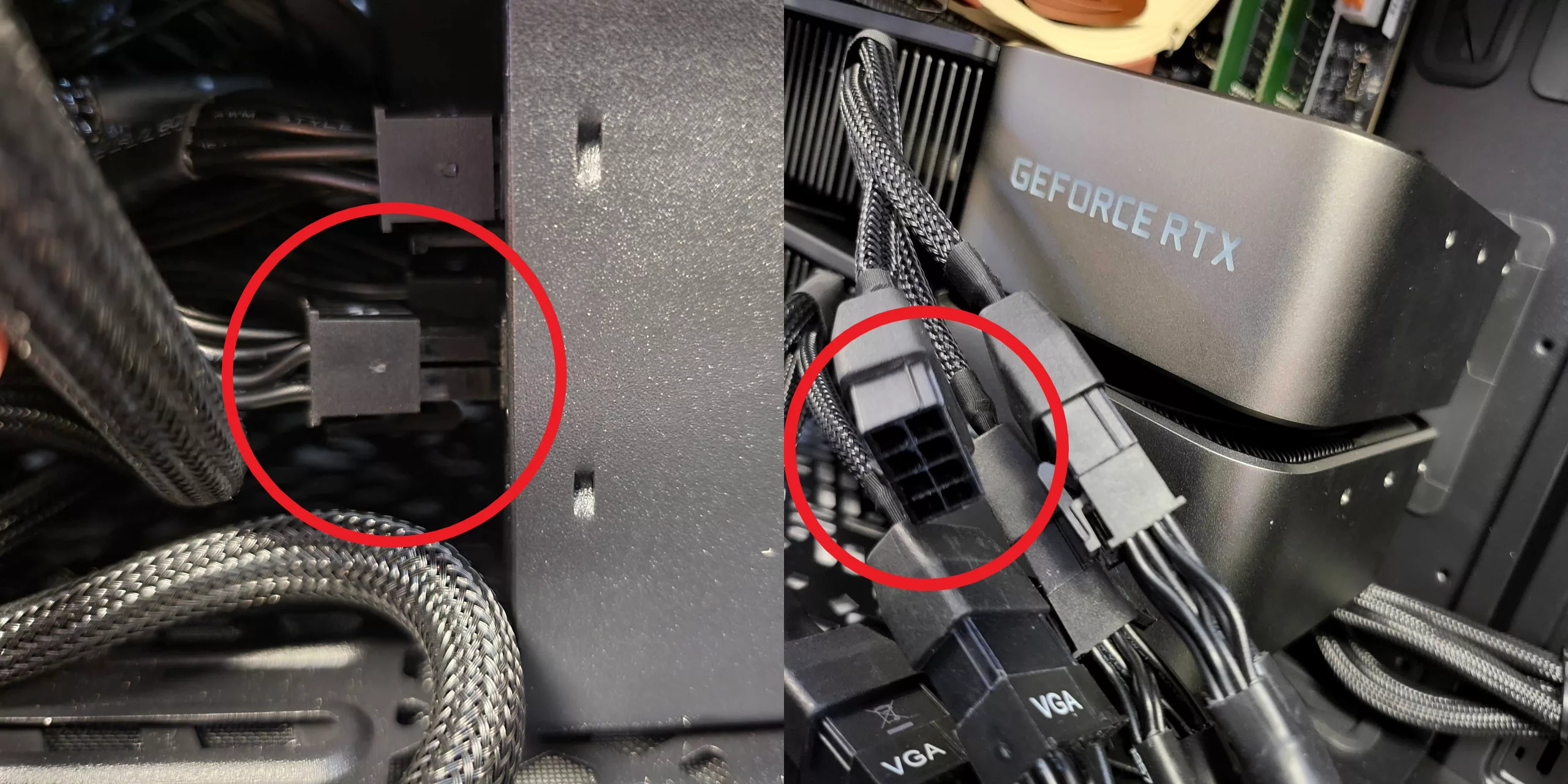 8 Pin VGA power cable disconnected