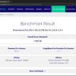 PugetBench Results Screenshot