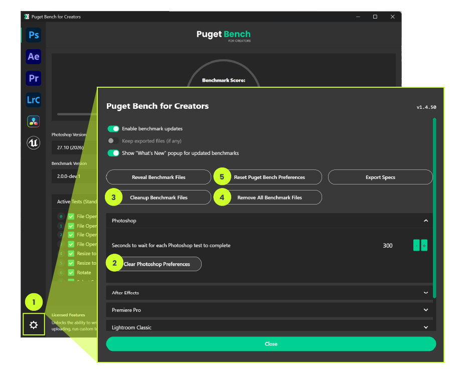 Puget Bench for Creators instructions for troubleshooting issues