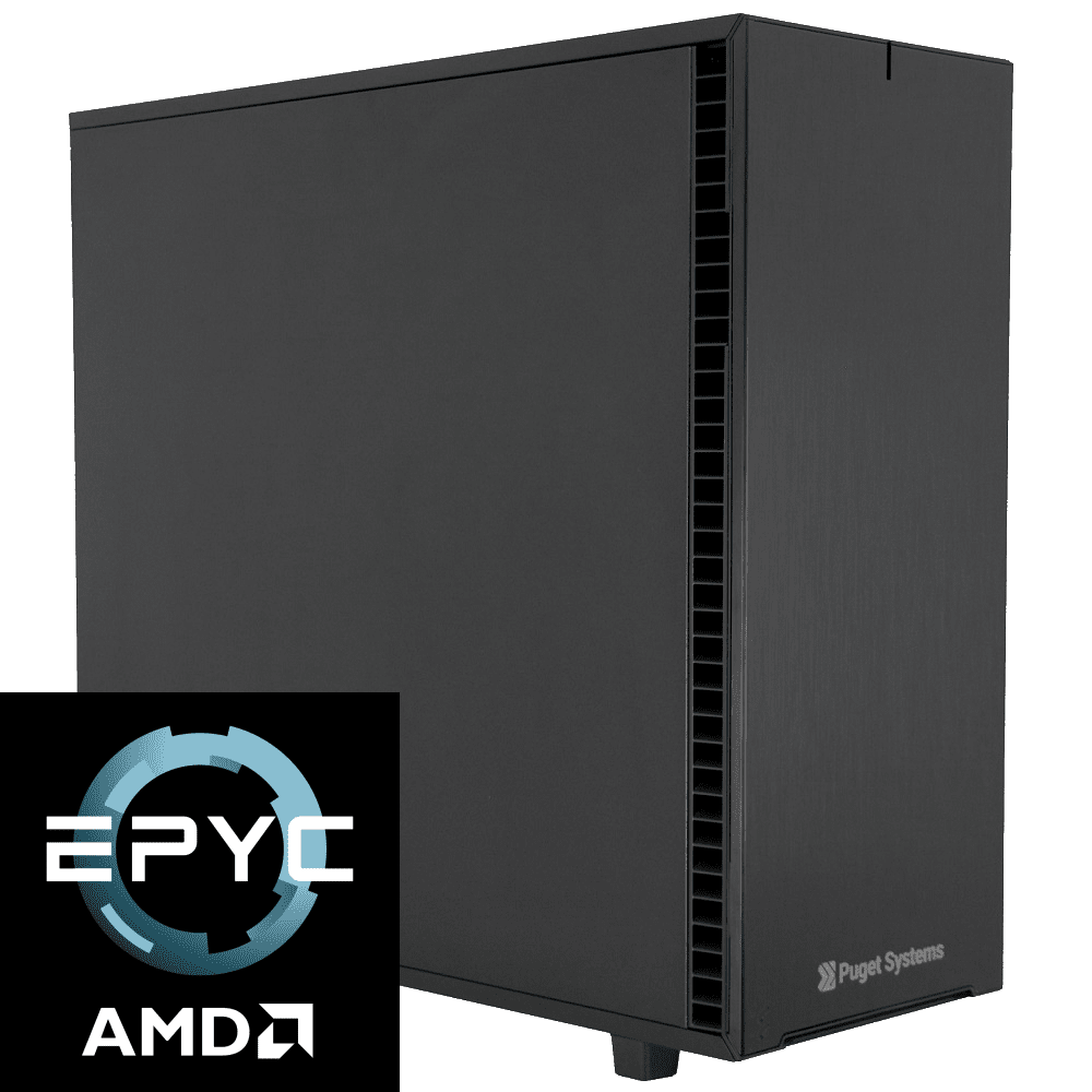 Fractal Design Define 7 XL Chassis with AMD EPYC Logo Overlay