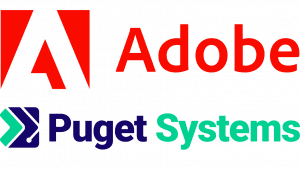 Adobe and Puget Systems Logos