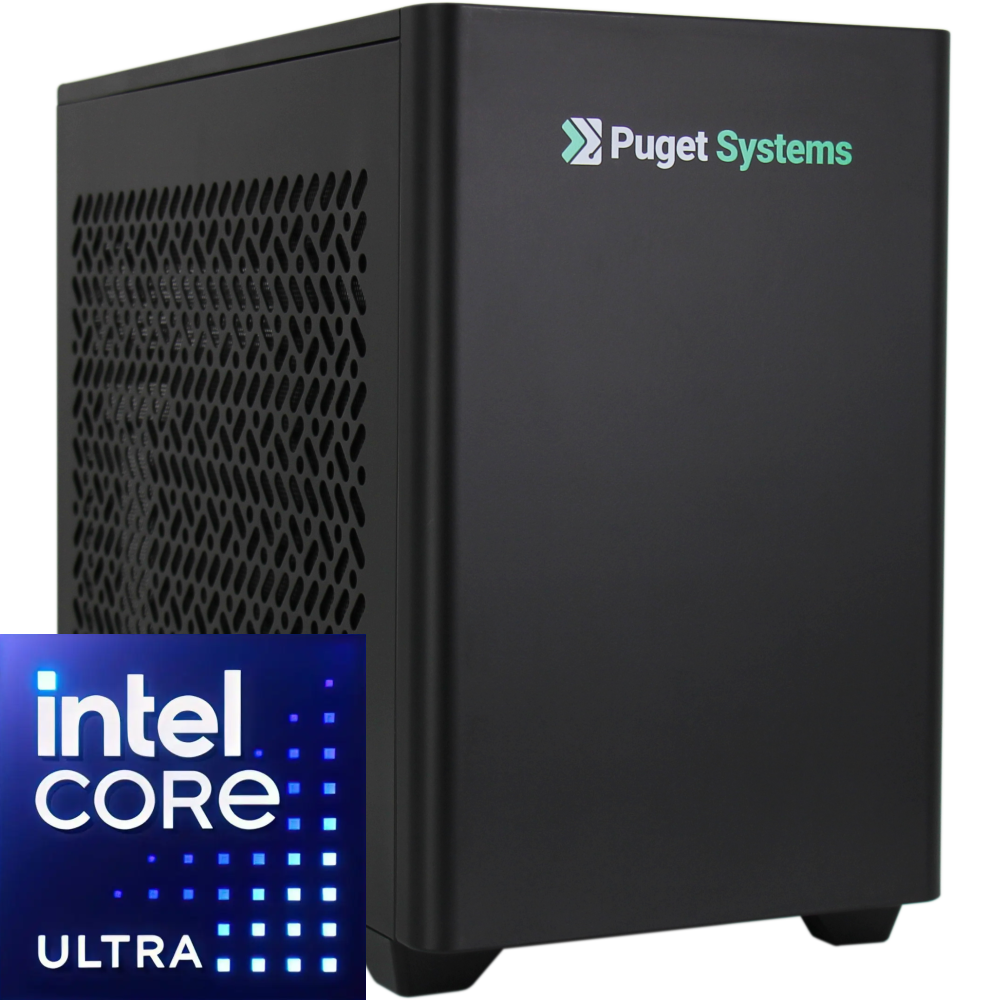 Puget Workstation C113-S with Intel Core Ultra CPU Logo Badge