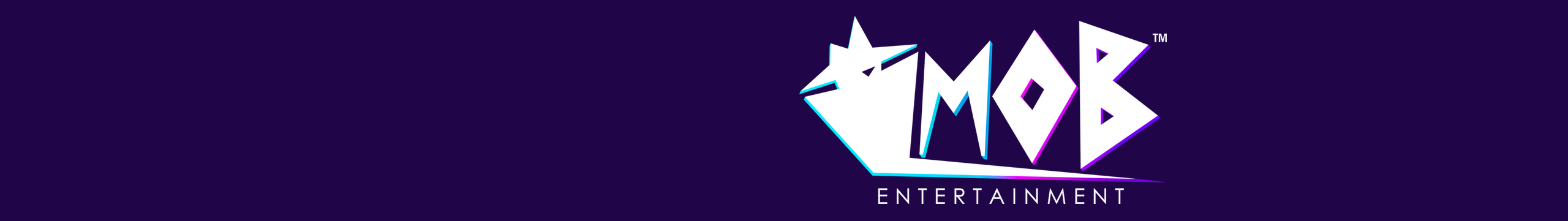 Banner for Mob Entertainment Case Study with Mob Logo