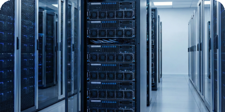 AI Rendering of Servers Scaled Out Across a Datacenter