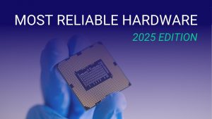 Most Reliable Hardware of 2025 Featured Image with a Gloved Hand Holding a CPU