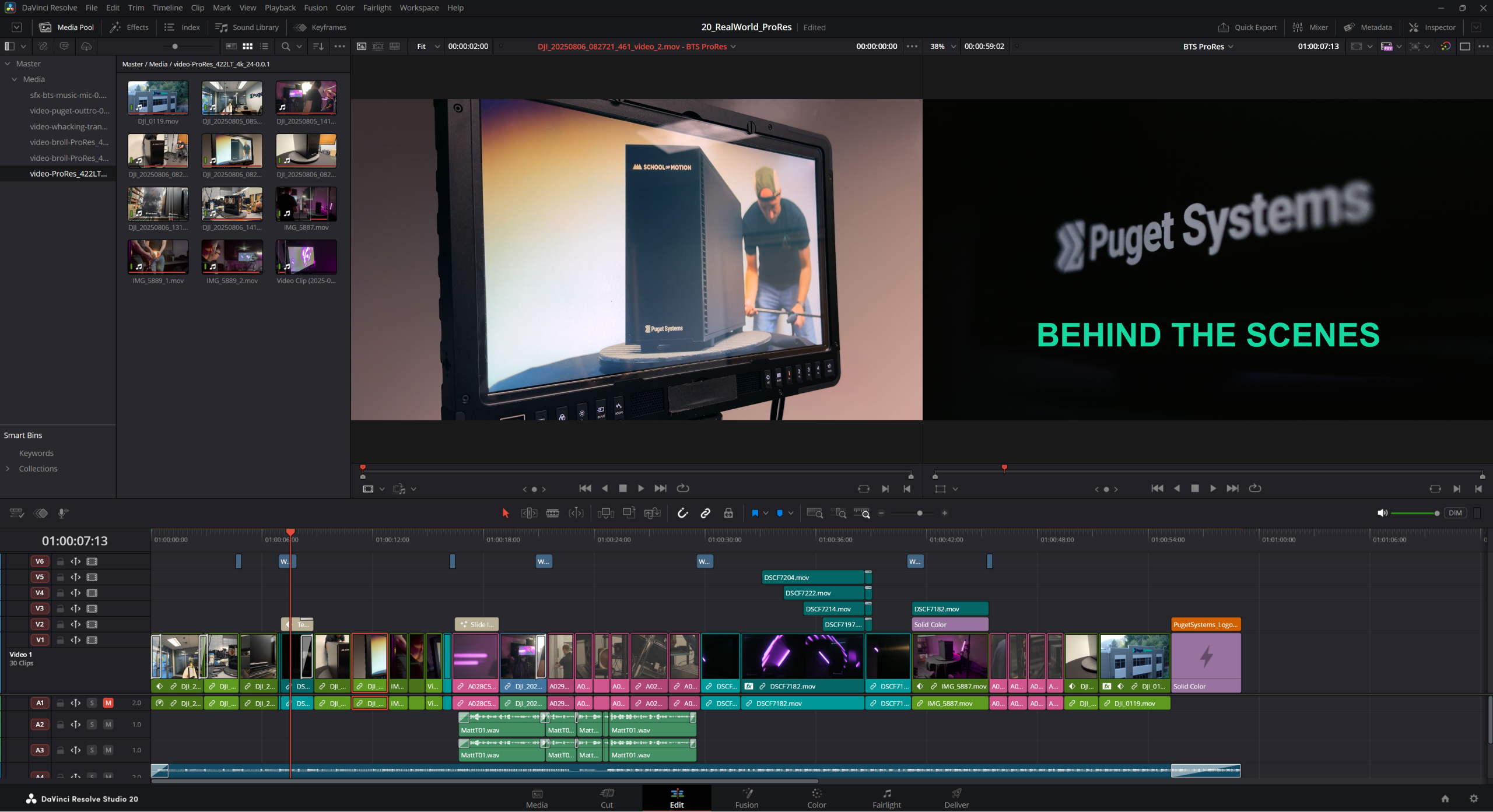 Puget Bench for DaVinci Resolve 2.0 realworld Behind the Scenes screenshot