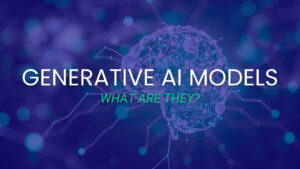 Generative AI Models Article Featured Image with an Artificial Brain in the Background