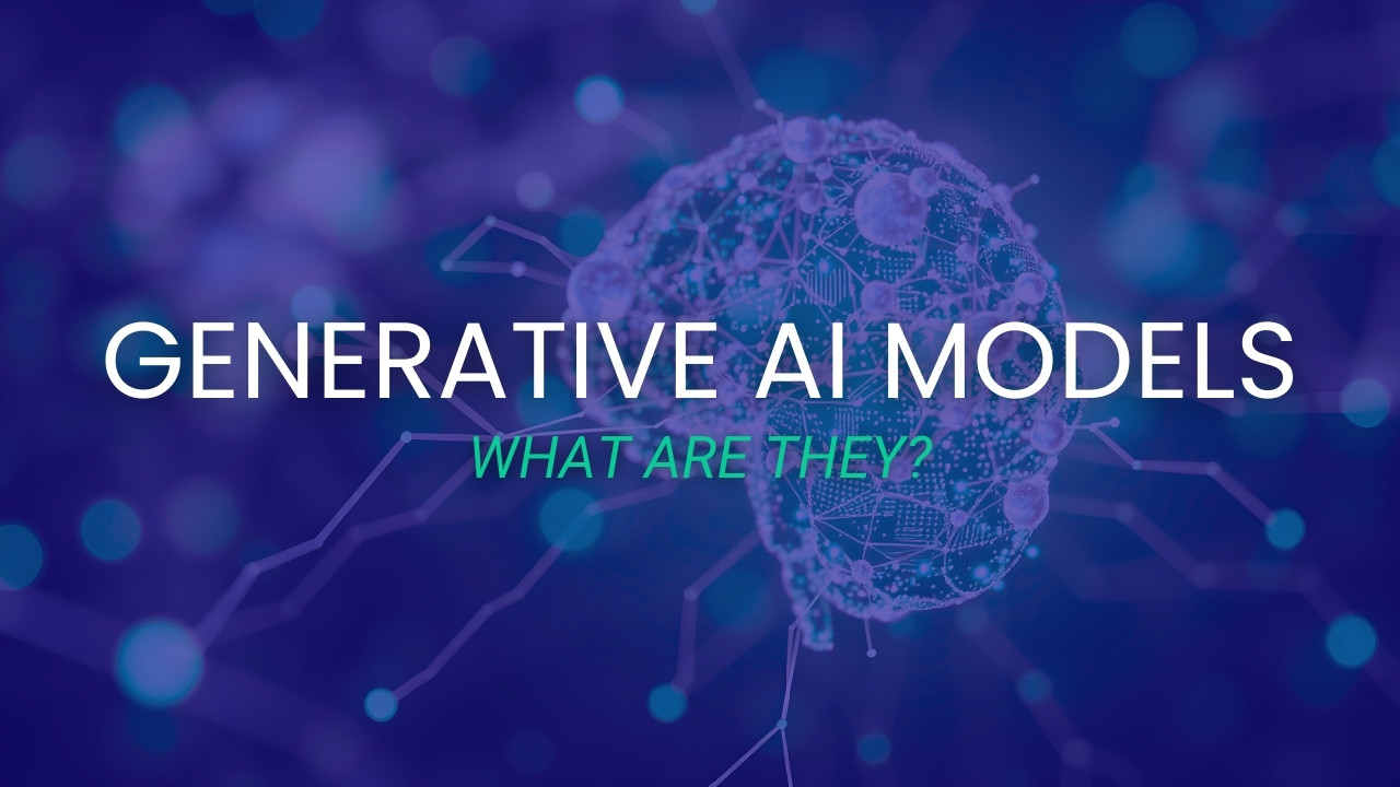 Generative AI Models Article Featured Image with an Artificial Brain in the Background