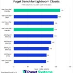Bar chart of Panasonic score in Lightroom Classic.