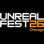 Unreal Fest 2026 Chicago Logo on Black Background