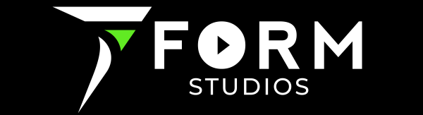 Banner with Form Studios Logo on Black Background
