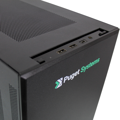 Silverstone SUGO 17 Chassis with Puget Systems Branding Front Ports