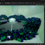 Screenshot of a scene with thousands of objects
