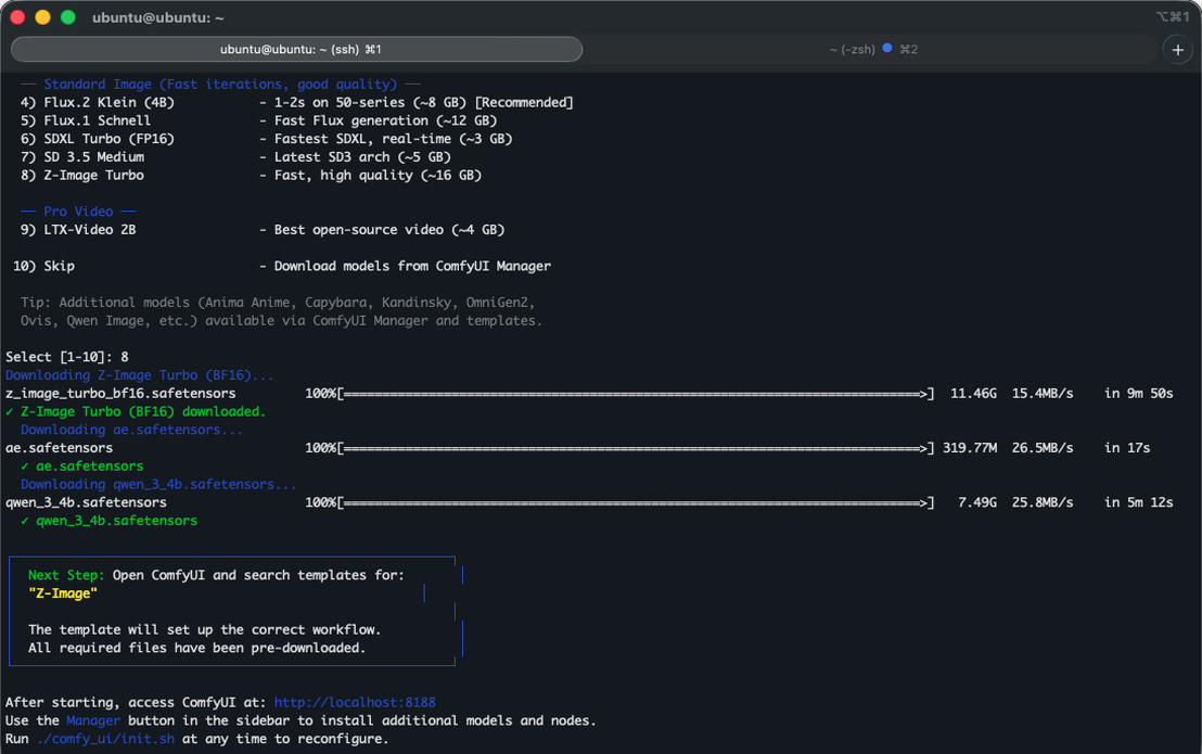 Screenshot of Puget Systems App Pack Docker Setup