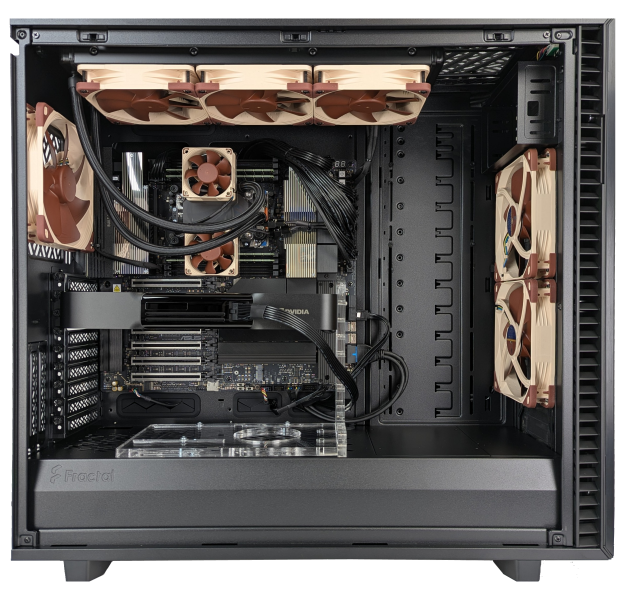Interior of Puget Systems Workstation T140-XL Built for District Cinema