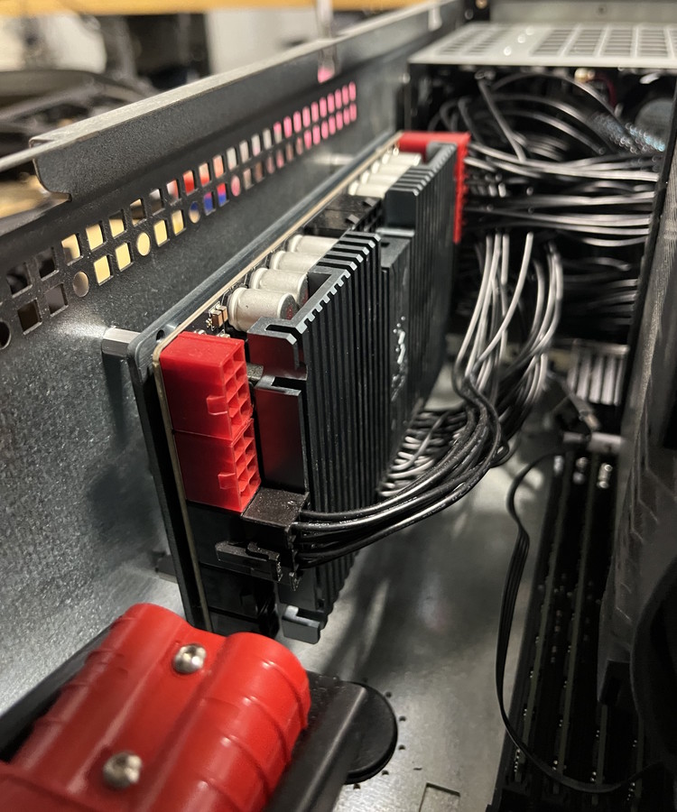 DC power supply installed in a 4U rackmount chassis