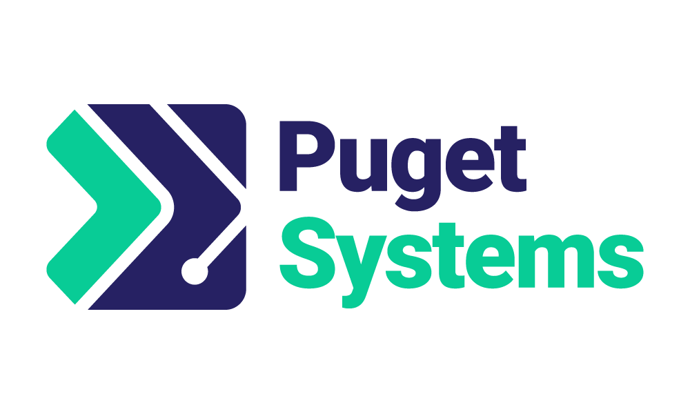 Puget Systems Horizontal Stacked Logo in Full Color